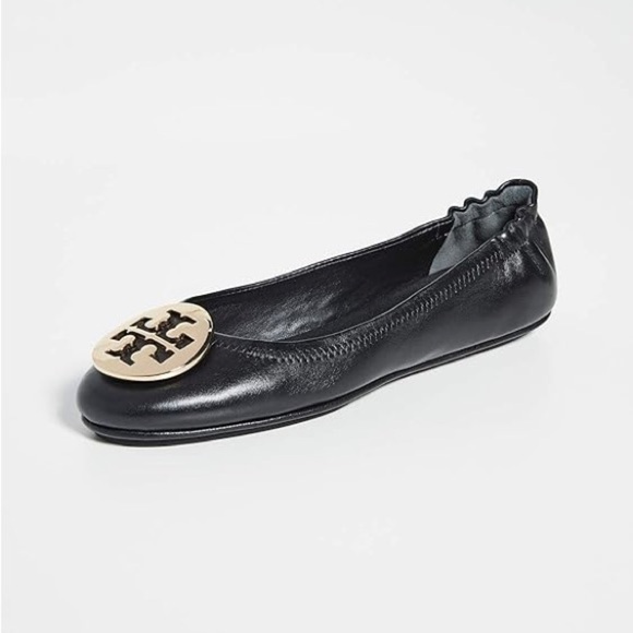 Tory Burch Shoes - Tory Burch Women's black leather Minnie Travel Ballet Flats Size 41